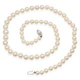 Vintage 14k White Gold Graduated Pearl Strand Necklace