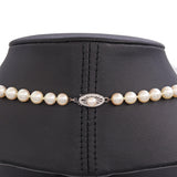 Vintage 14k White Gold Graduated Pearl Strand Necklace