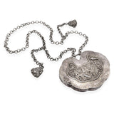 Vintage Silver Chinese Ruyi Lock and Bell Strand Necklace