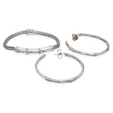 John Hardy Sterling Silver Bamboo Hoop Earrings & Bracelet Set