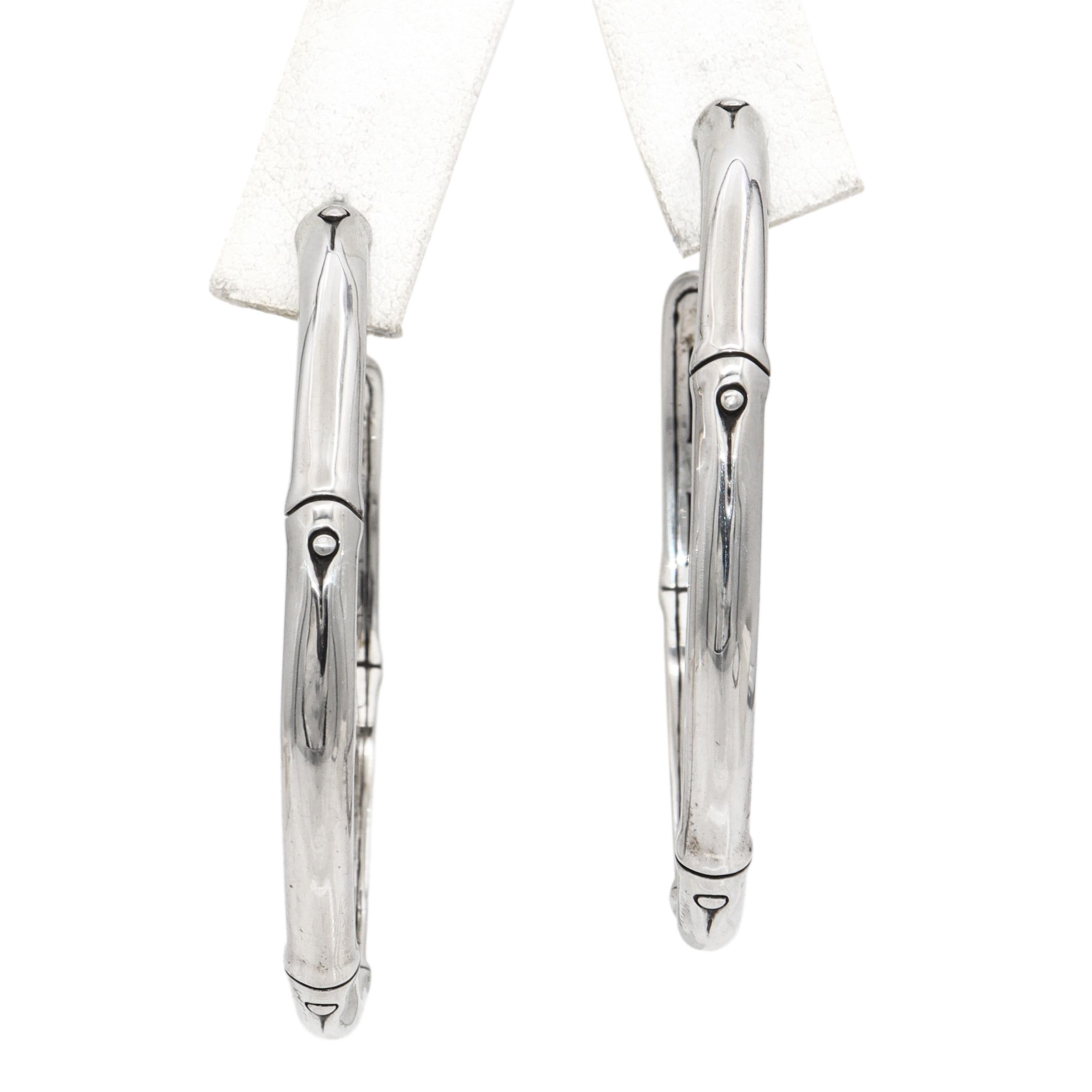 John Hardy Sterling Silver Bamboo Hoop Earrings & Bracelet Set