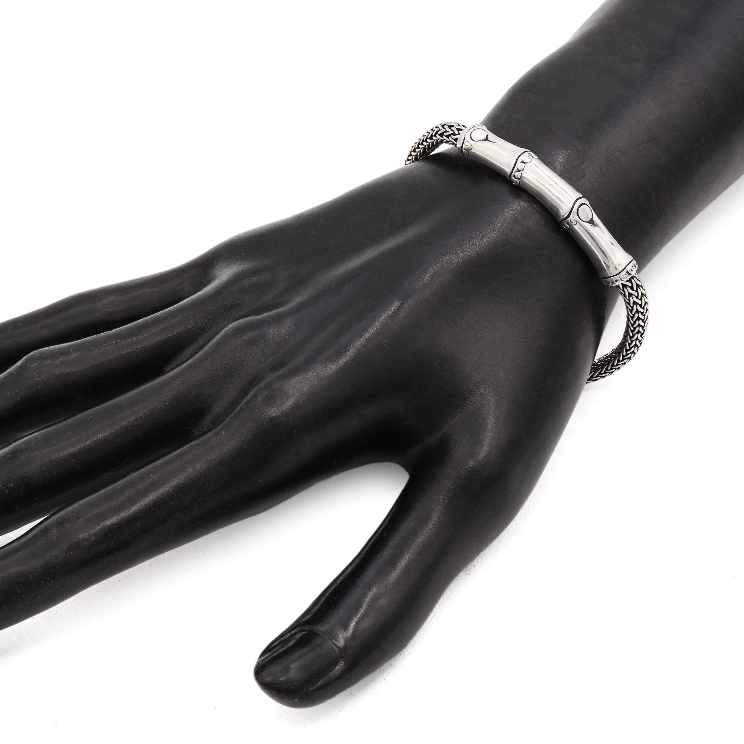 John Hardy Sterling Silver Bamboo Hoop Earrings & Bracelet Set