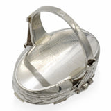 Vintage White Gold and Diamond Handwind Watch Ring