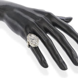Vintage White Gold and Diamond Handwind Watch Ring