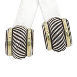 David Yurman 14K Gold & Sterling Silver Cable Omega Back Earrings