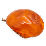 Vintage 10k Yellow Gold Amber Pendant