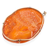 Vintage 10k Yellow Gold Amber Pendant