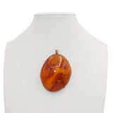 Vintage 10k Yellow Gold Amber Pendant