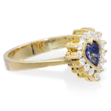 Vintage 12k Yellow Gold Sapphire and Diamond Ring