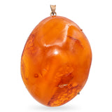 Vintage 10k Yellow Gold Amber Pendant