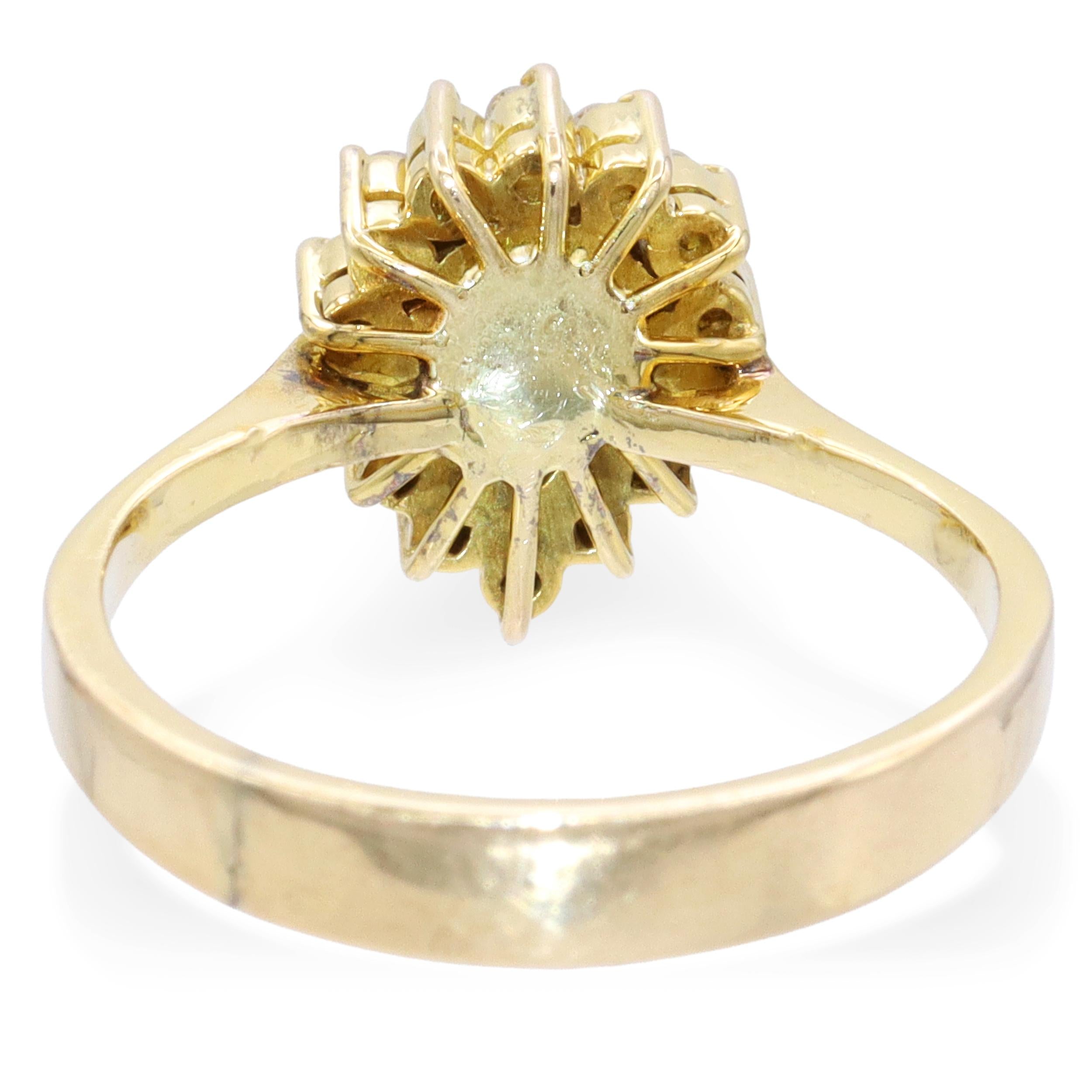 Vintage 12k Yellow Gold Sapphire and Diamond Ring