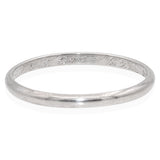 Art Deco Platinum Engraved Wedding Band Ring