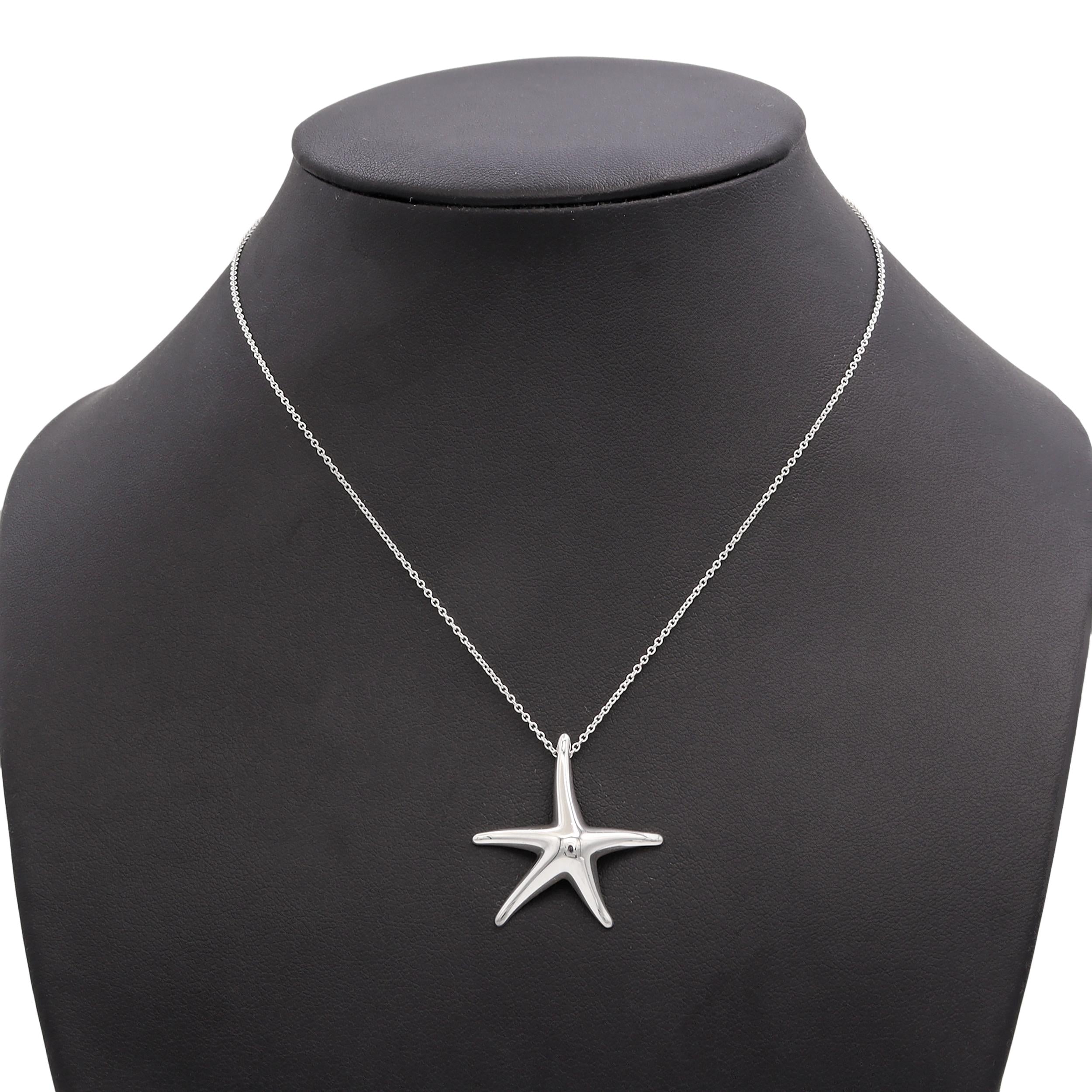 Tiffany & Co. Elsa Peretti Sterling Silver Starfish Necklace