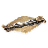 Antique Victorian 14K Yellow Gold Garnet and Seed Pearl Brooch Pin