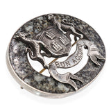 Vintage Silver and Granite Bon Accord Brooch