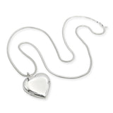 Tiffany & Co. Sterling Silver Heart Locket Pendant Necklace