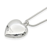 Tiffany & Co. Sterling Silver Heart Locket Pendant Necklace