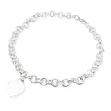 Tiffany & Co. Sterling Silver Heart Tag Chain Link Necklace