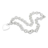 Tiffany & Co. Sterling Silver Heart Tag Chain Link Necklace
