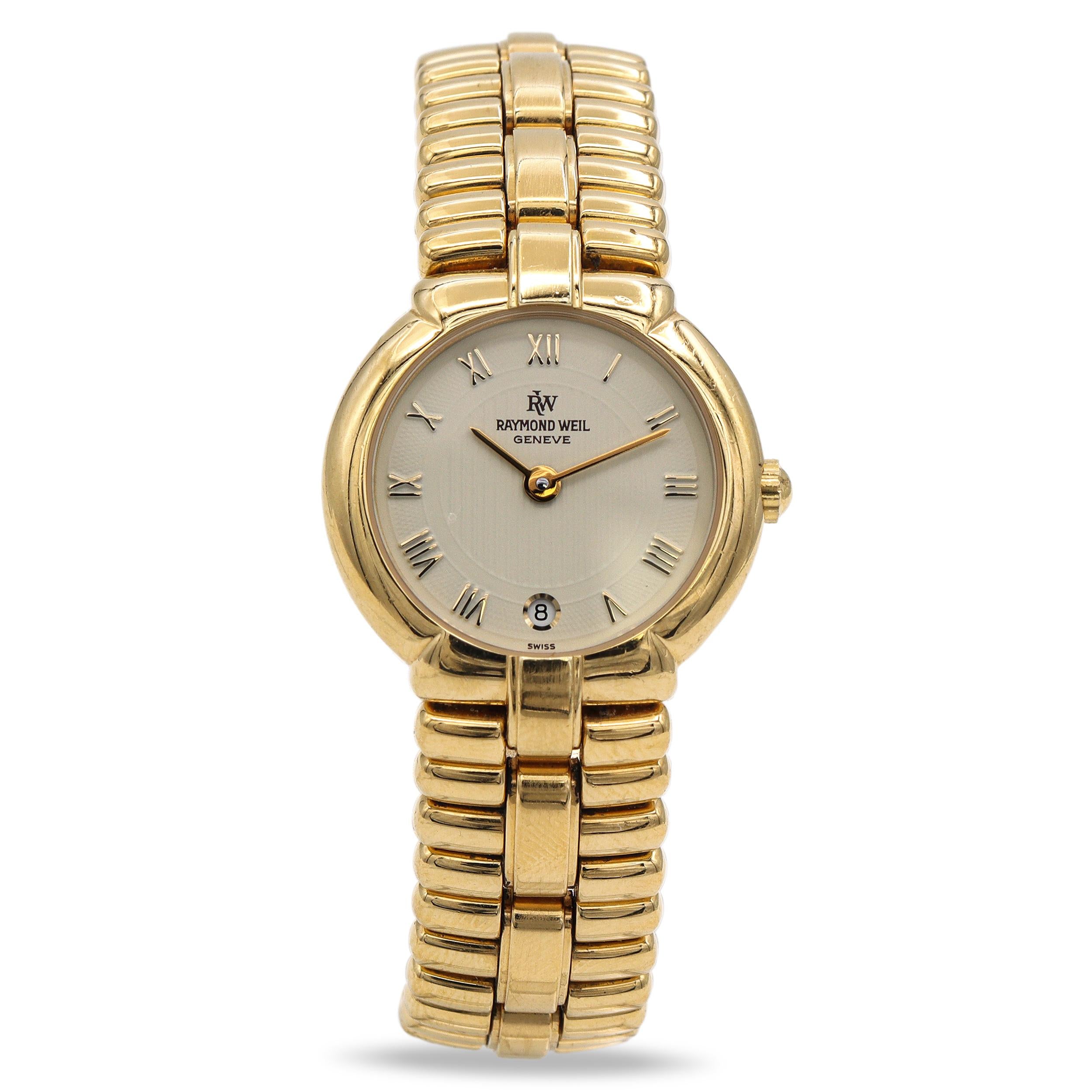 Raymond Weil Gold-Plated Stainless Steel Date Quartz Women’s Watch 9954