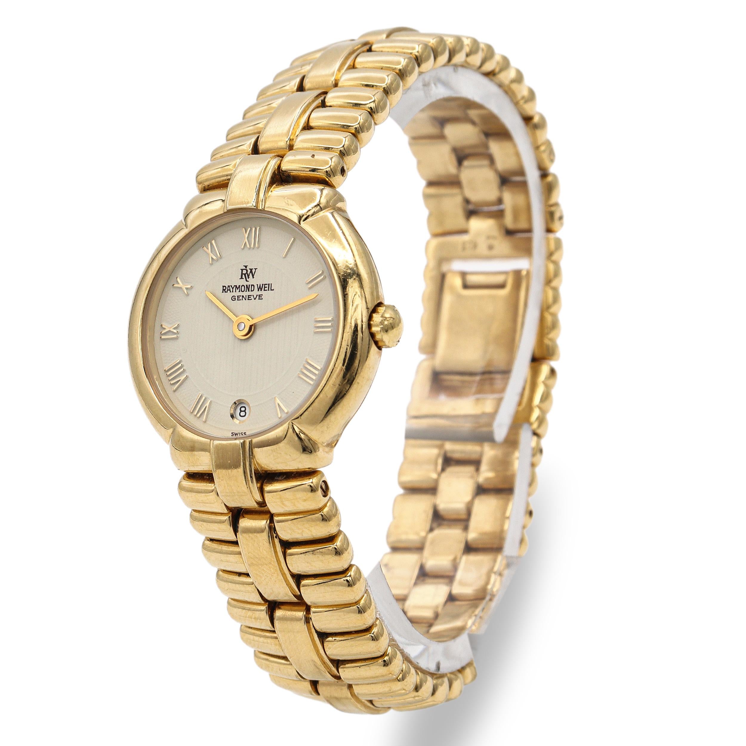 Raymond Weil Gold-Plated Stainless Steel Date Quartz Women’s Watch 9954