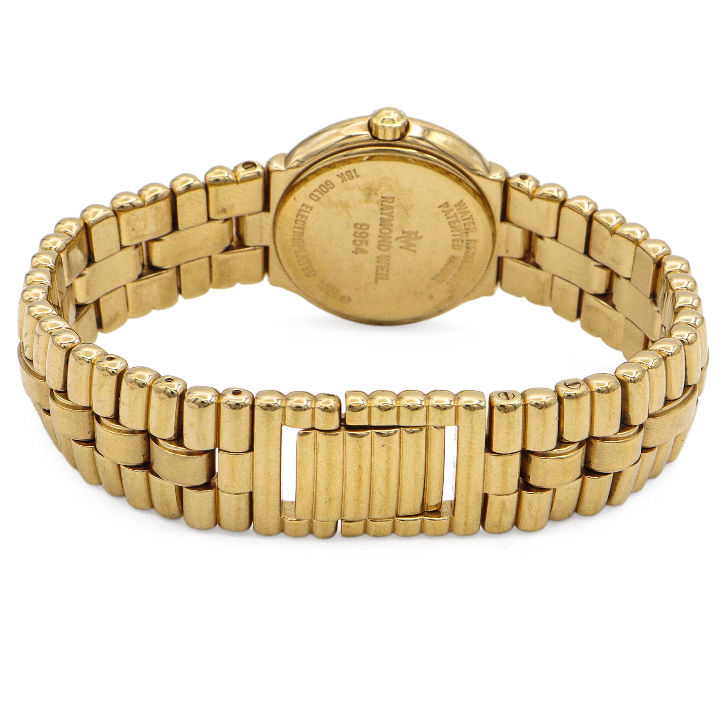 Raymond Weil Gold-Plated Stainless Steel Date Quartz Women’s Watch 9954