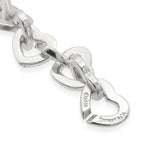 Tiffany & Co. Sterling Silver 18k Yellow Gold Heart Link Bracelet