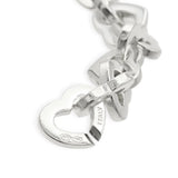 Tiffany & Co. Sterling Silver 18k Yellow Gold Heart Link Bracelet
