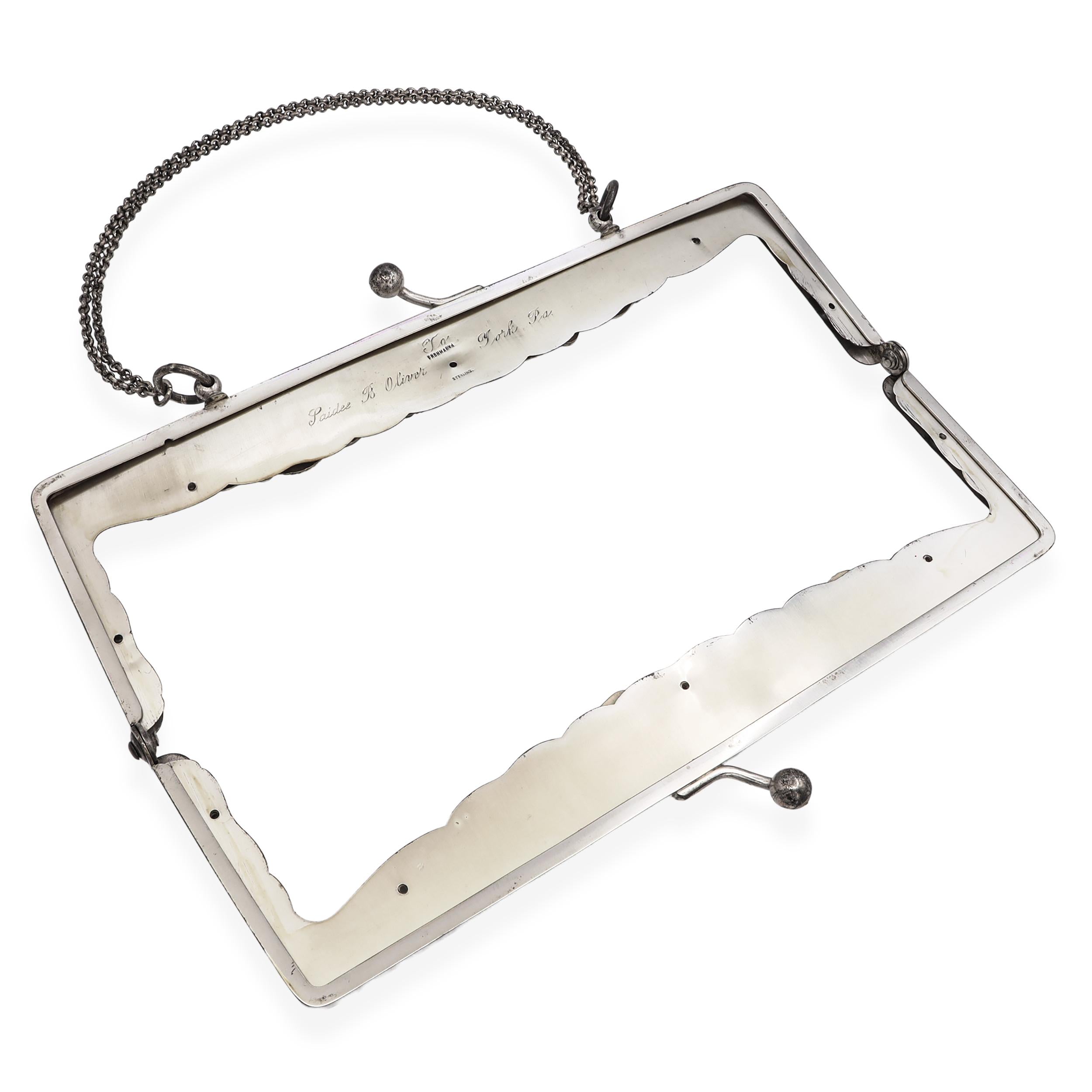 Vintage Sterling Silver Dragon Kiss Lock Closure Handbag Frame