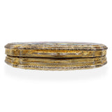 Vintage Enamel Gold Plated Silver Powder Compact