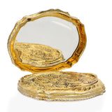 Vintage Enamel Gold Plated Silver Powder Compact