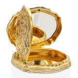 Vintage Enamel Gold Plated Silver Powder Compact