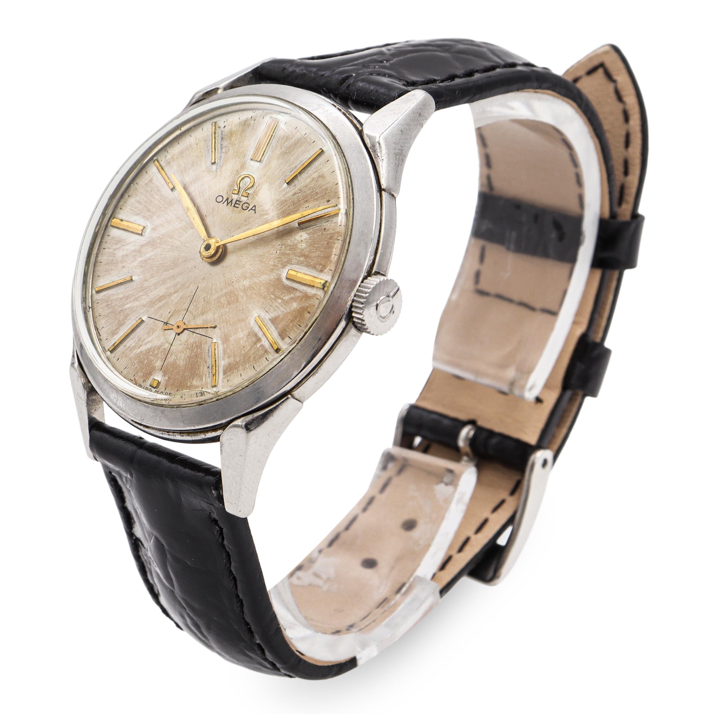 Vintage Omega Stainless Steel Hand-Wind Men's Watch Ref 2605-4 Cal 265