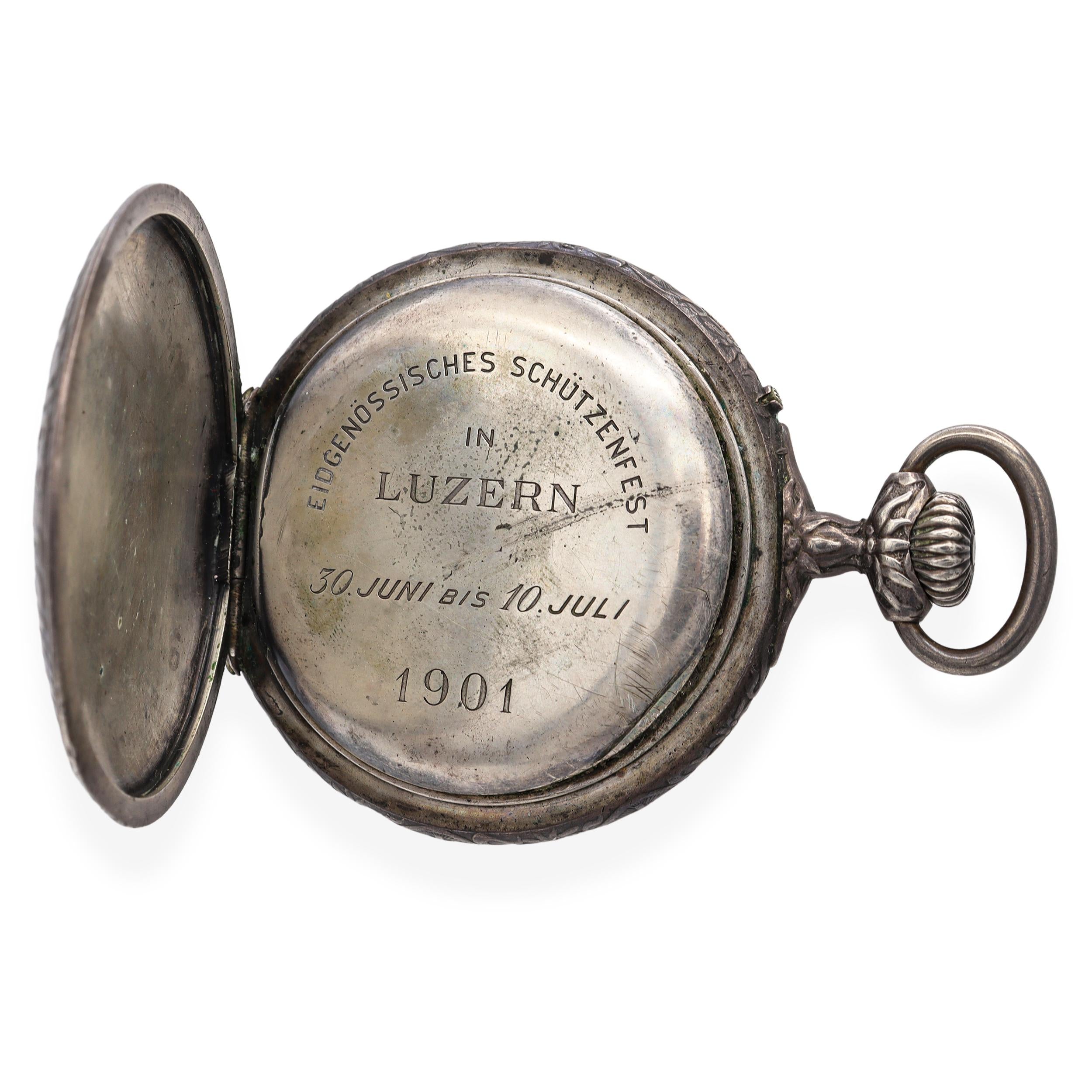 Antique Georges Favre-Jacot & Cie Sterling Silver Pocket Watch