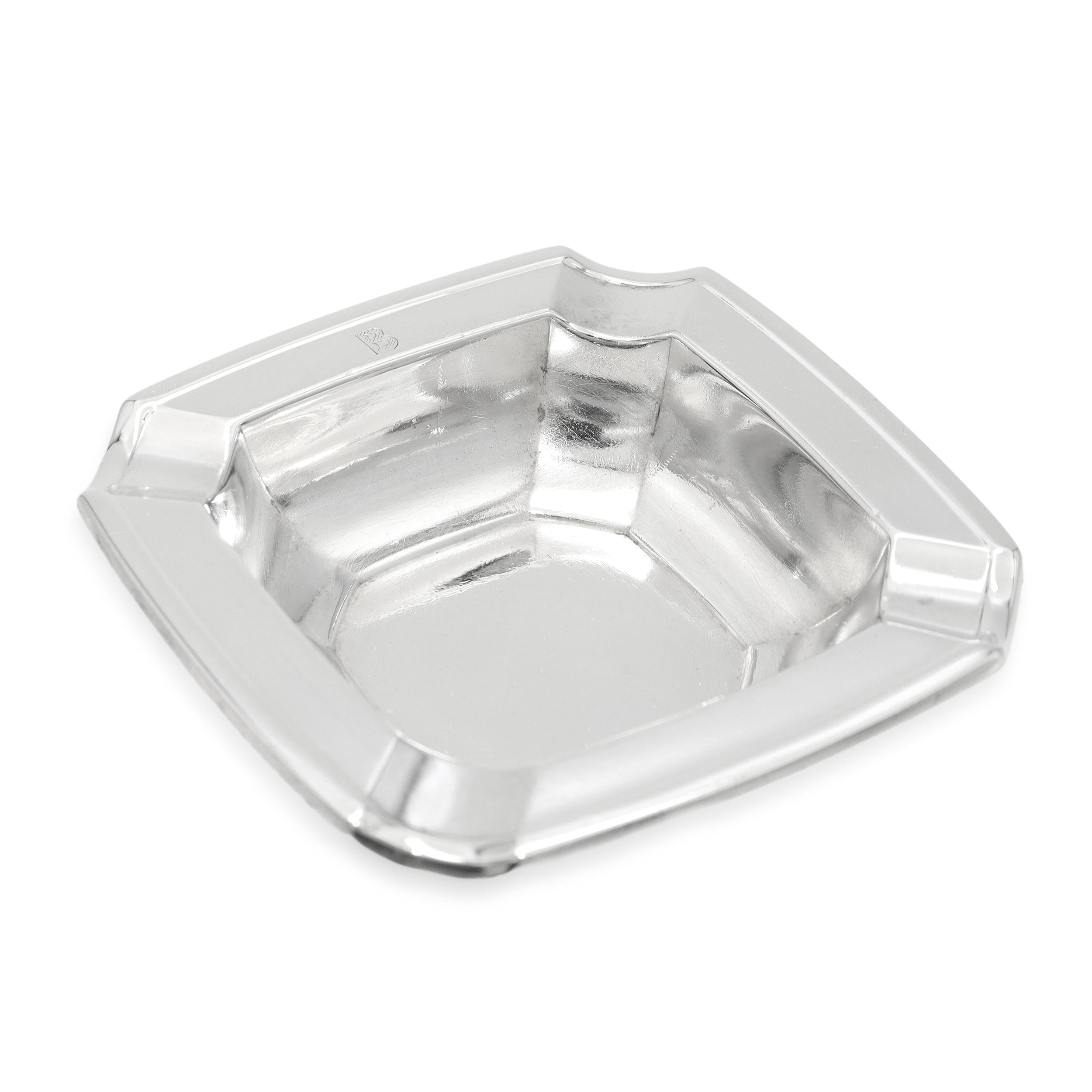 Vintage Tiffany & Co. Makers Sterling Silver Ashtray "B" Mono