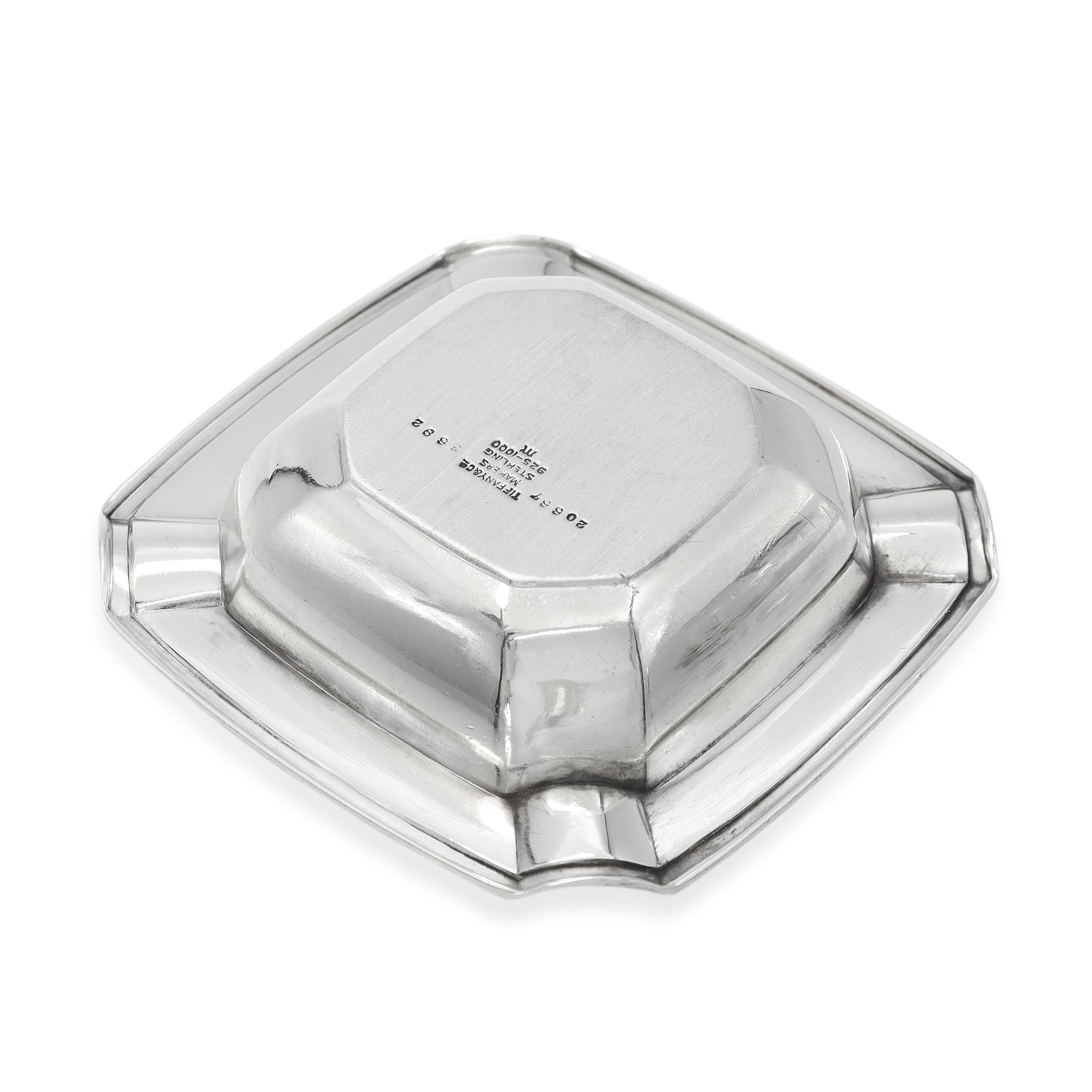 Vintage Tiffany & Co. Makers Sterling Silver Ashtray "B" Mono
