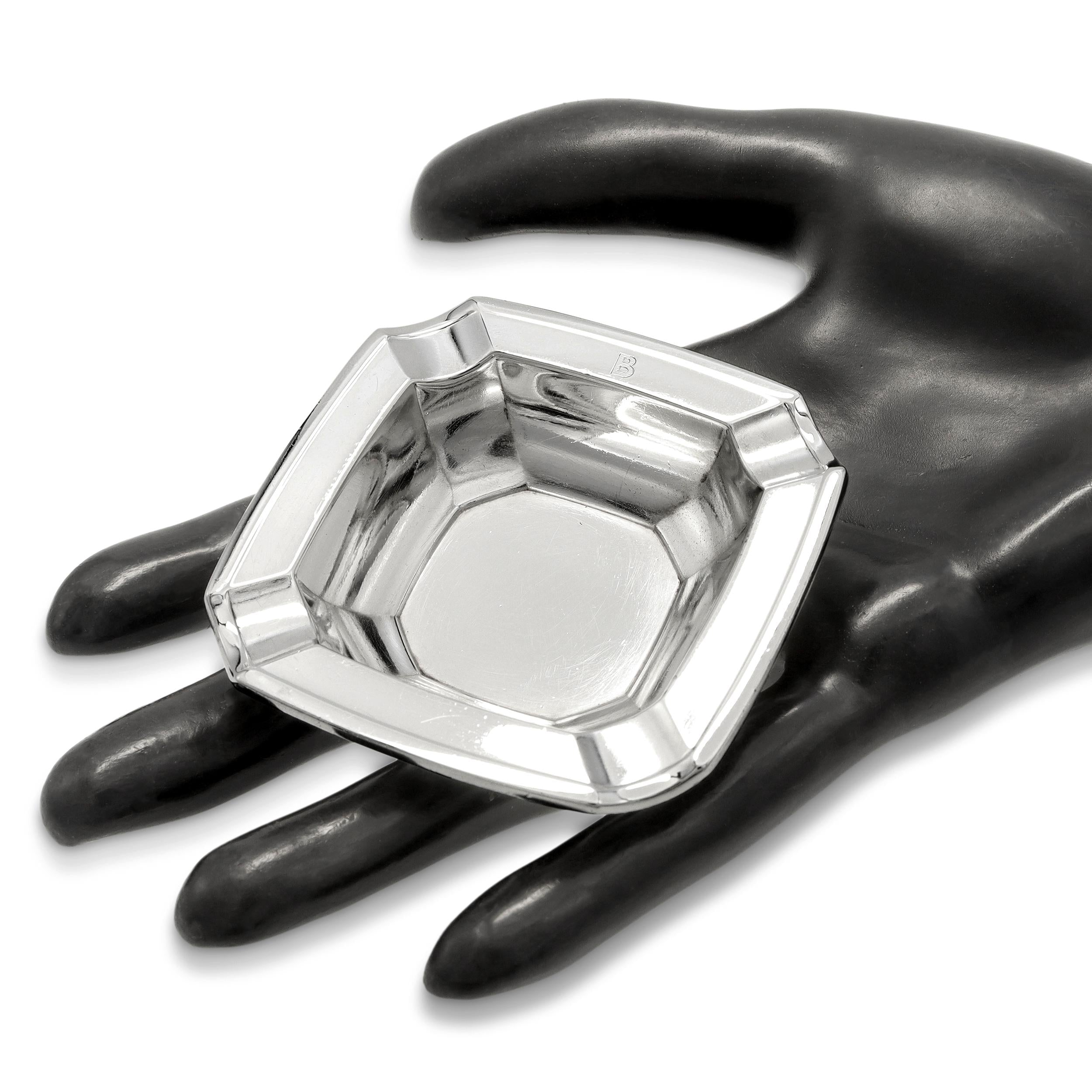 Vintage Tiffany & Co. Makers Sterling Silver Ashtray "B" Mono