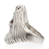 Antique Sterling Silver Man With Turban .29ct Old European Diamond Ring