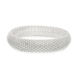 Tiffany & Co. Sterling Silver Somerset Mesh Bangle Bracelet