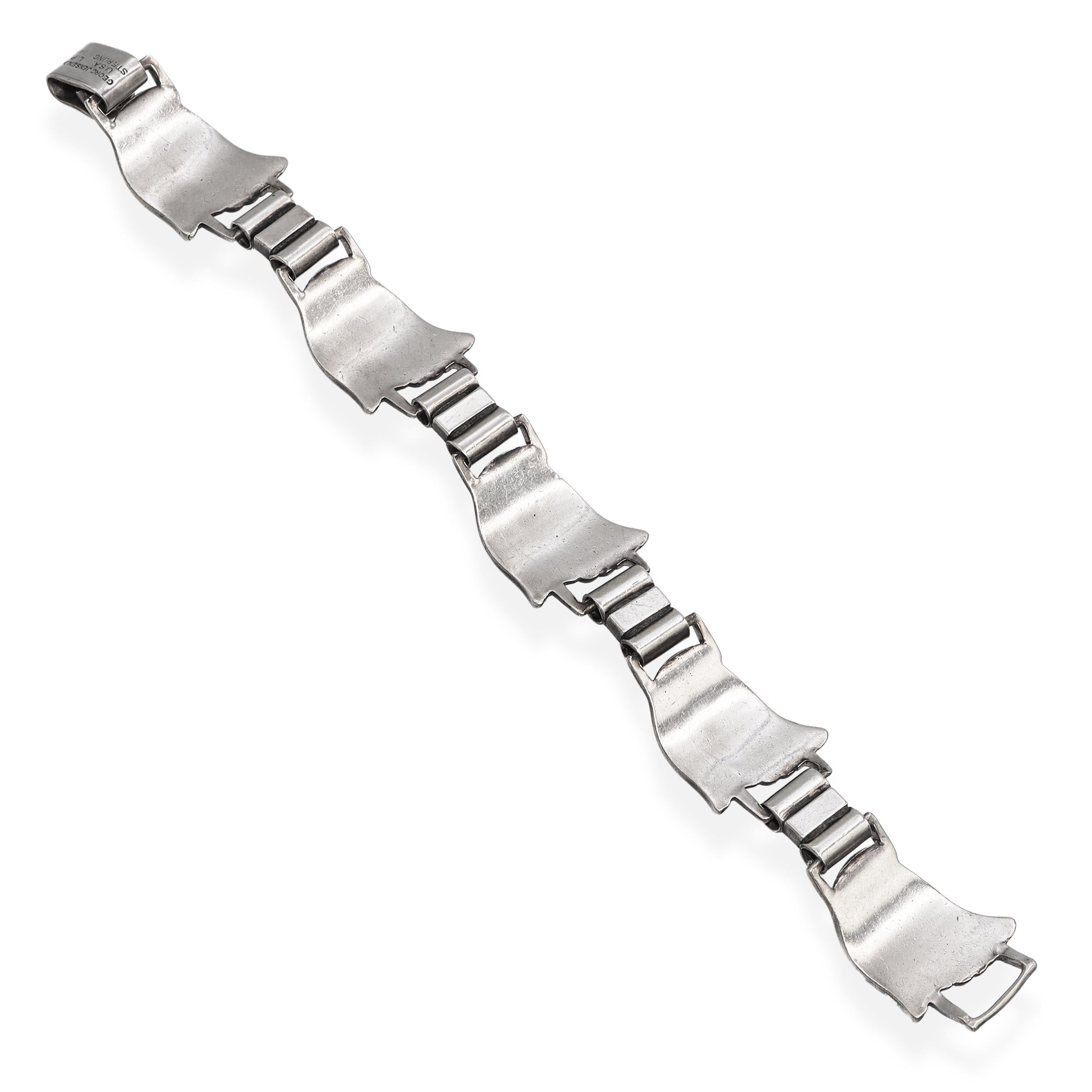 Vintage Georg Jensen Sterling Silver Tulip Bracelet