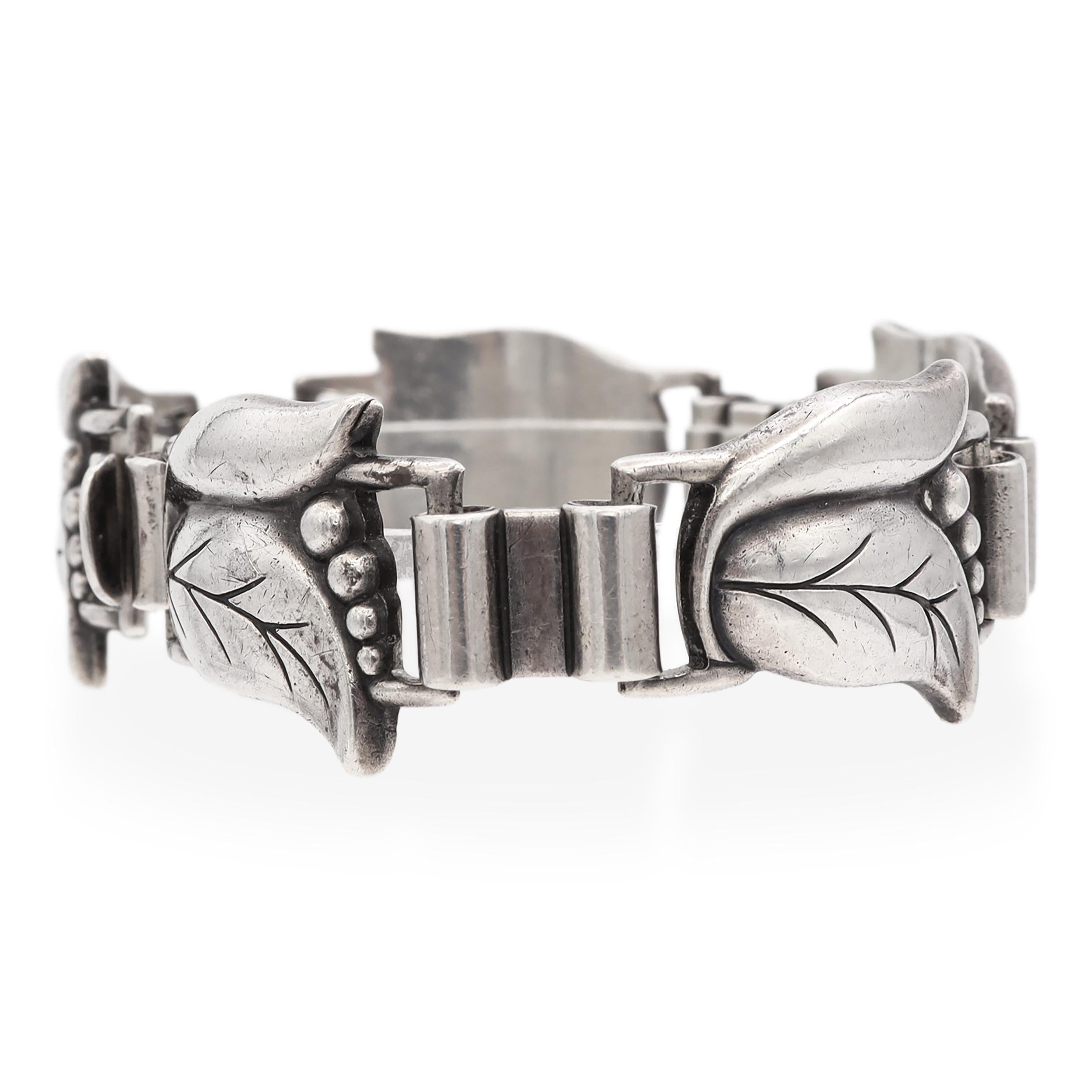 Vintage Georg Jensen Sterling Silver Tulip Bracelet