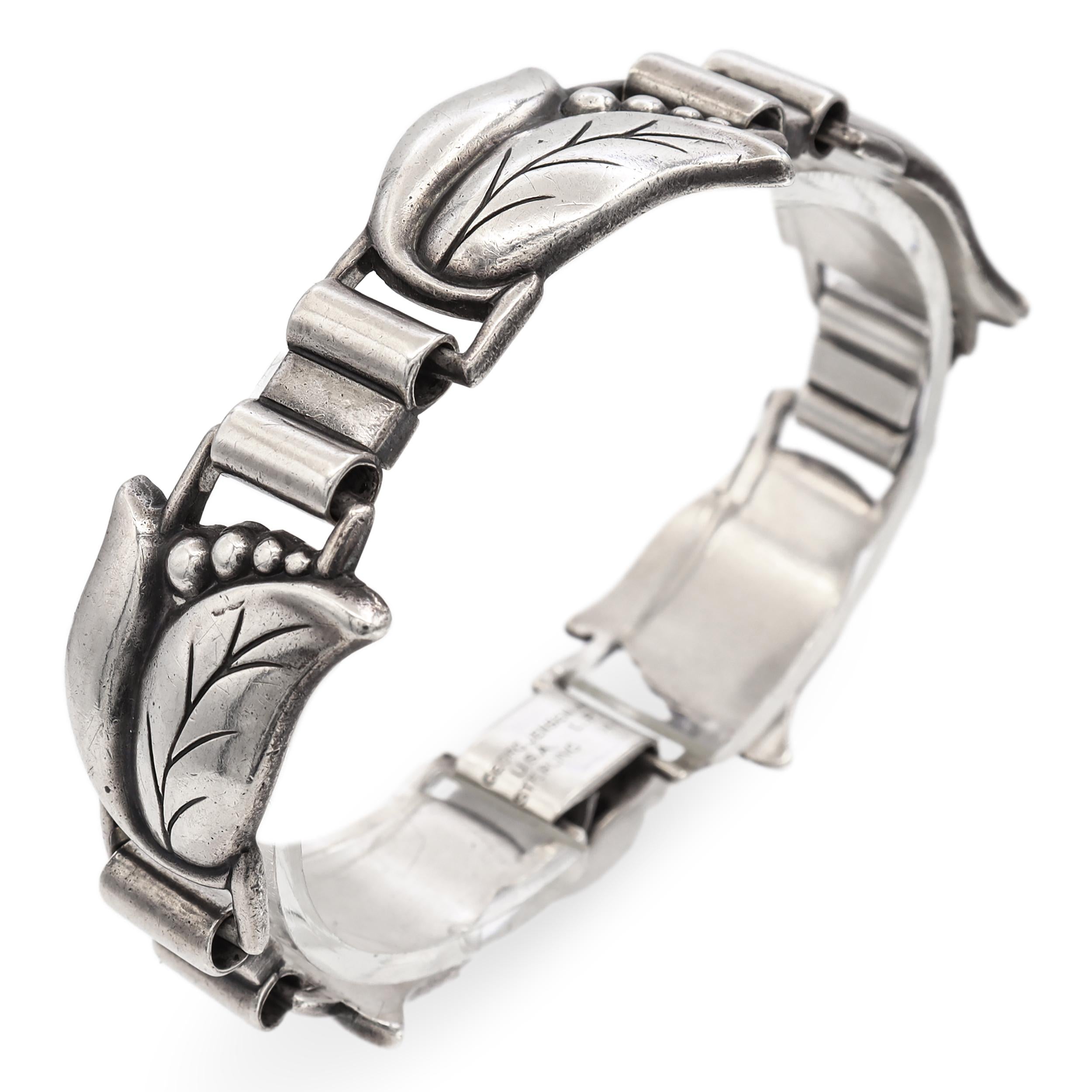 Vintage Georg Jensen Sterling Silver Tulip Bracelet