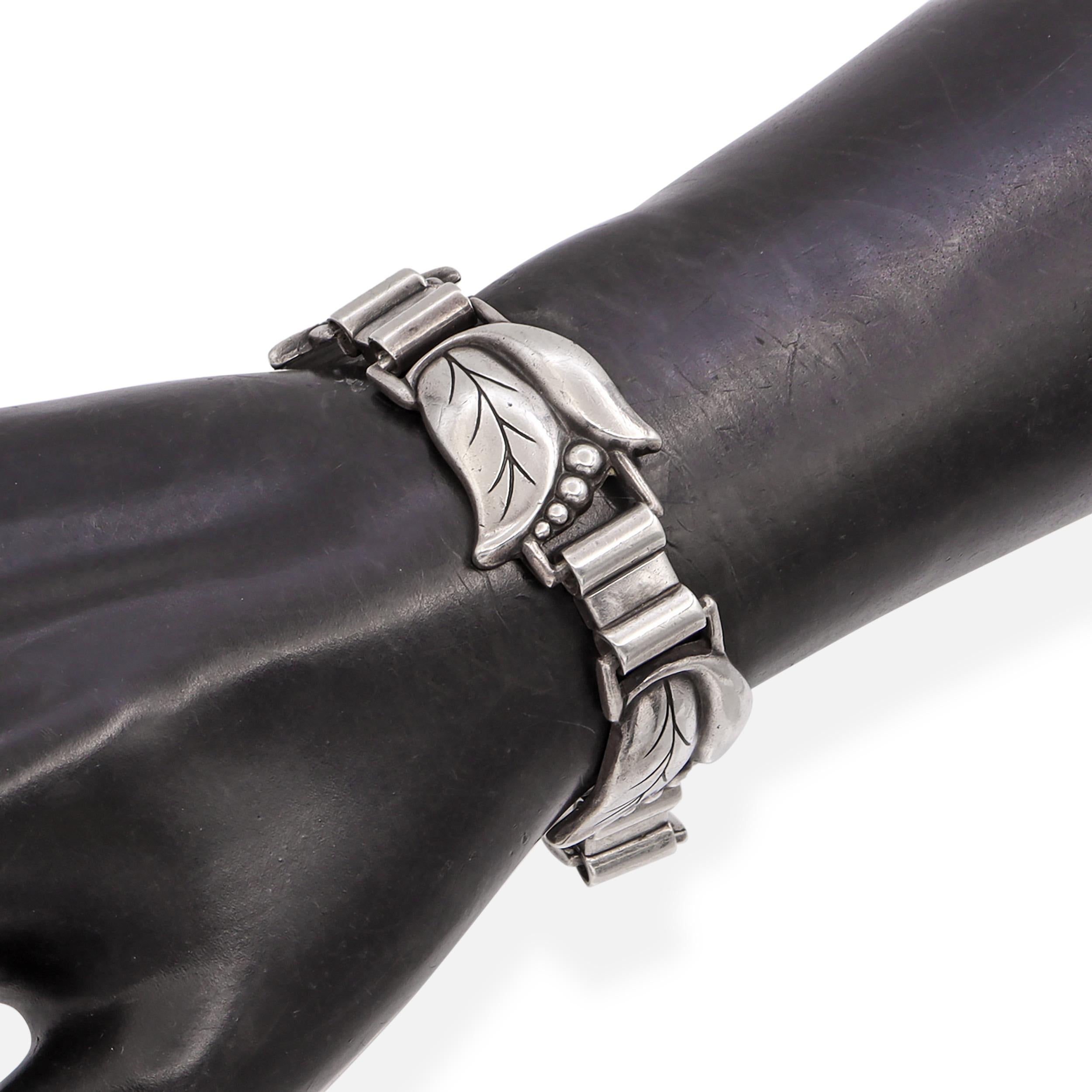 Vintage Georg Jensen Sterling Silver Tulip Bracelet