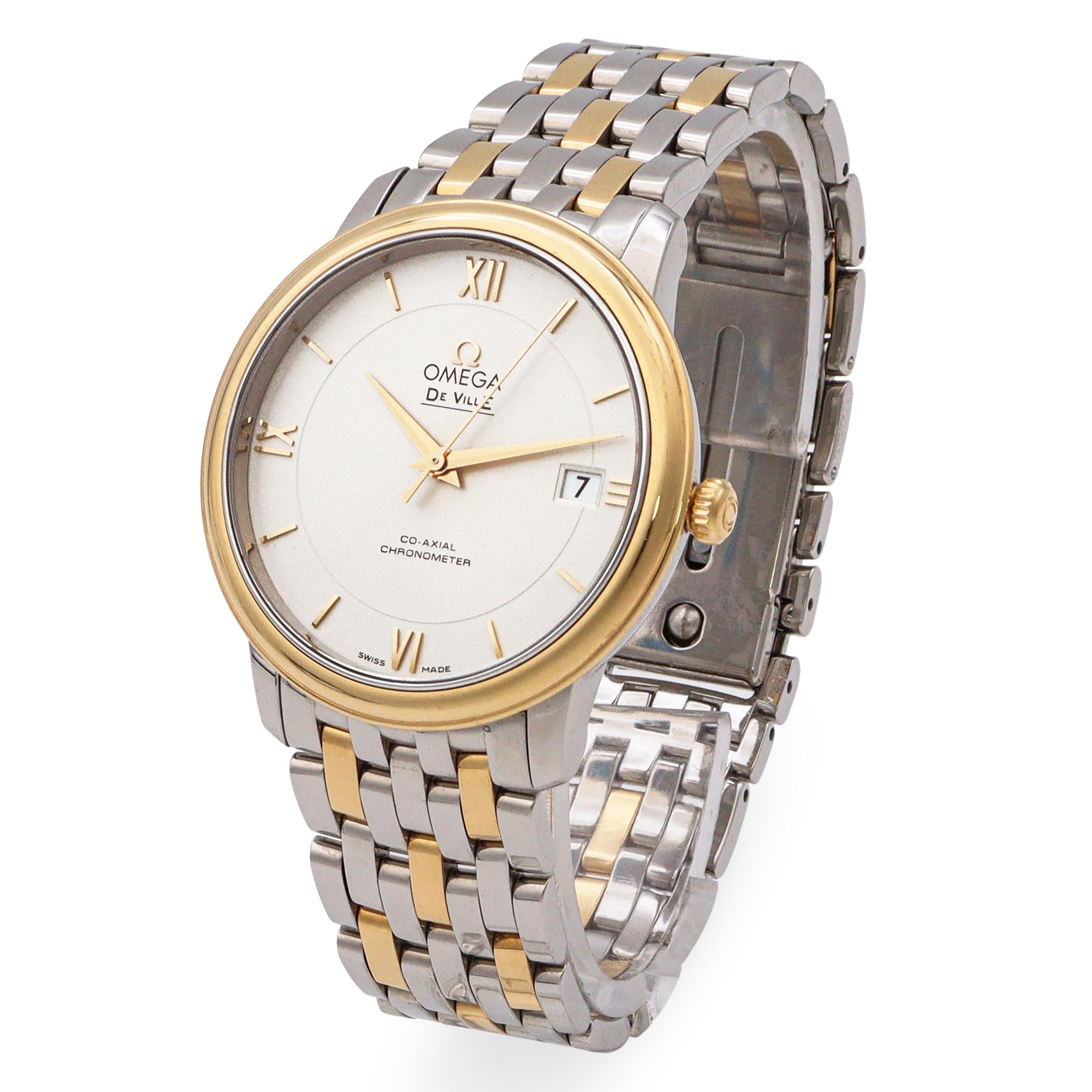 Omega De Ville Prestige Yellow Gold Stainless Steel Date Automatic Men's Watch