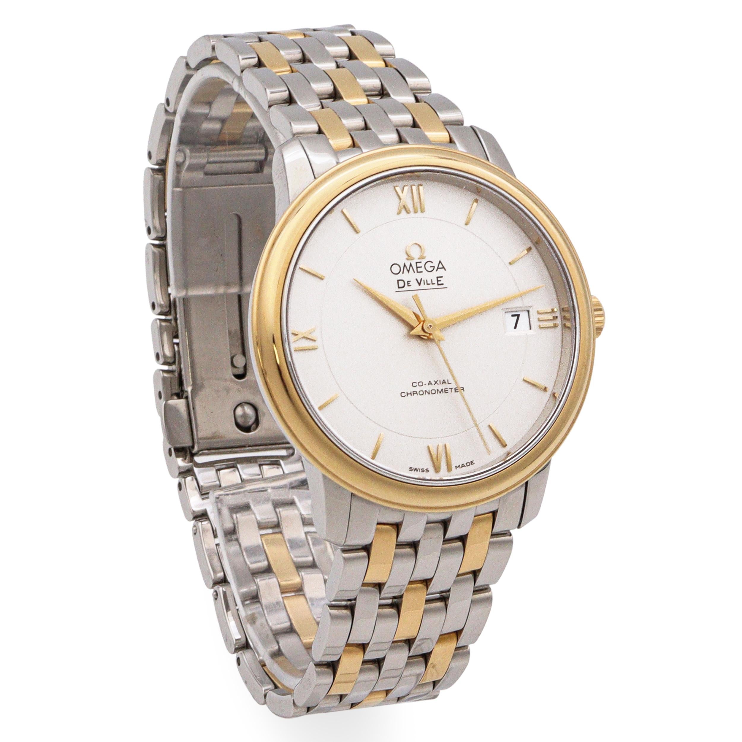 Omega De Ville Prestige Yellow Gold Stainless Steel Date Automatic Men's Watch