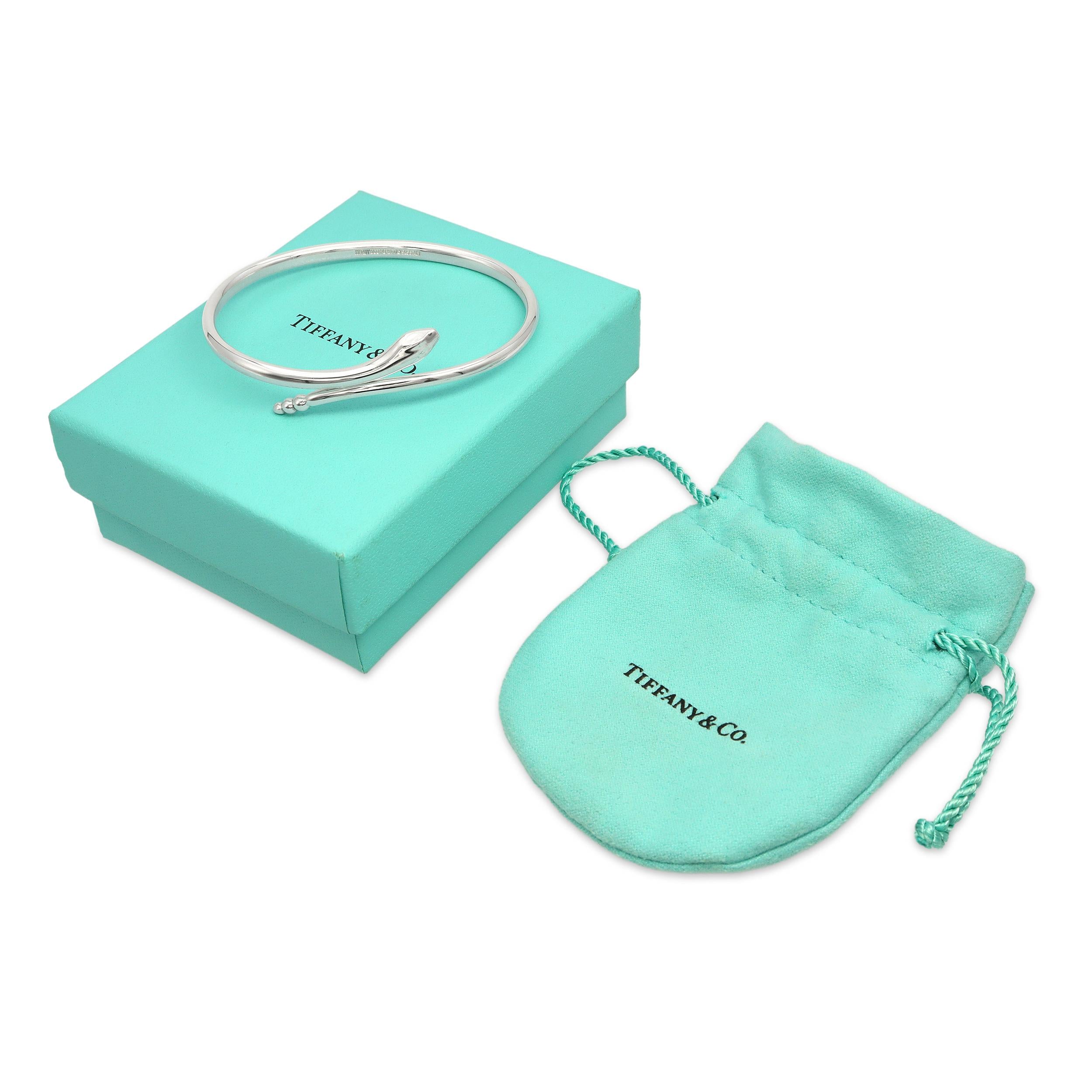 Tiffany & Co. Elsa Peretti Sterling Silver Snake Bangle Bracelet