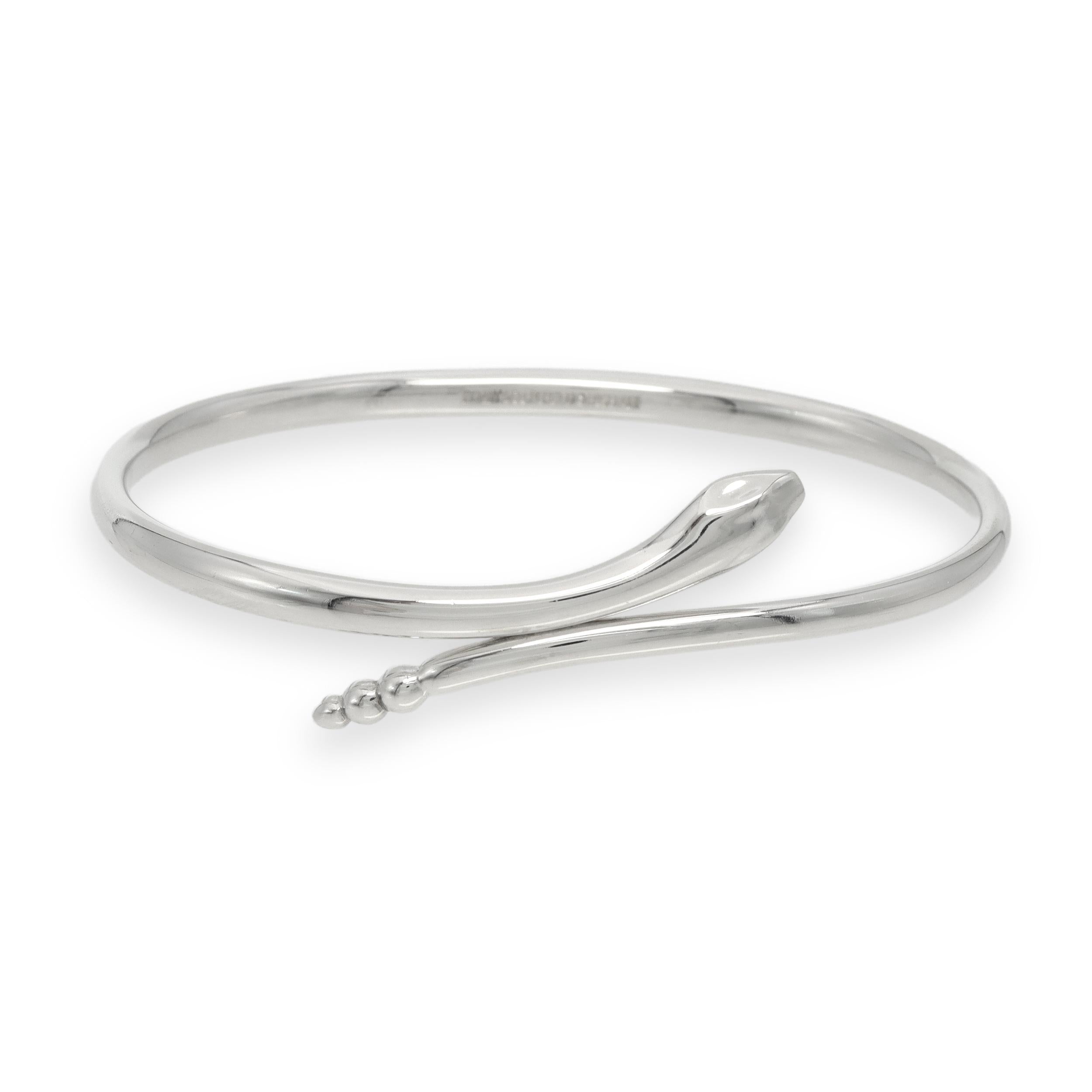Tiffany & Co. Elsa Peretti Sterling Silver Snake Bangle Bracelet