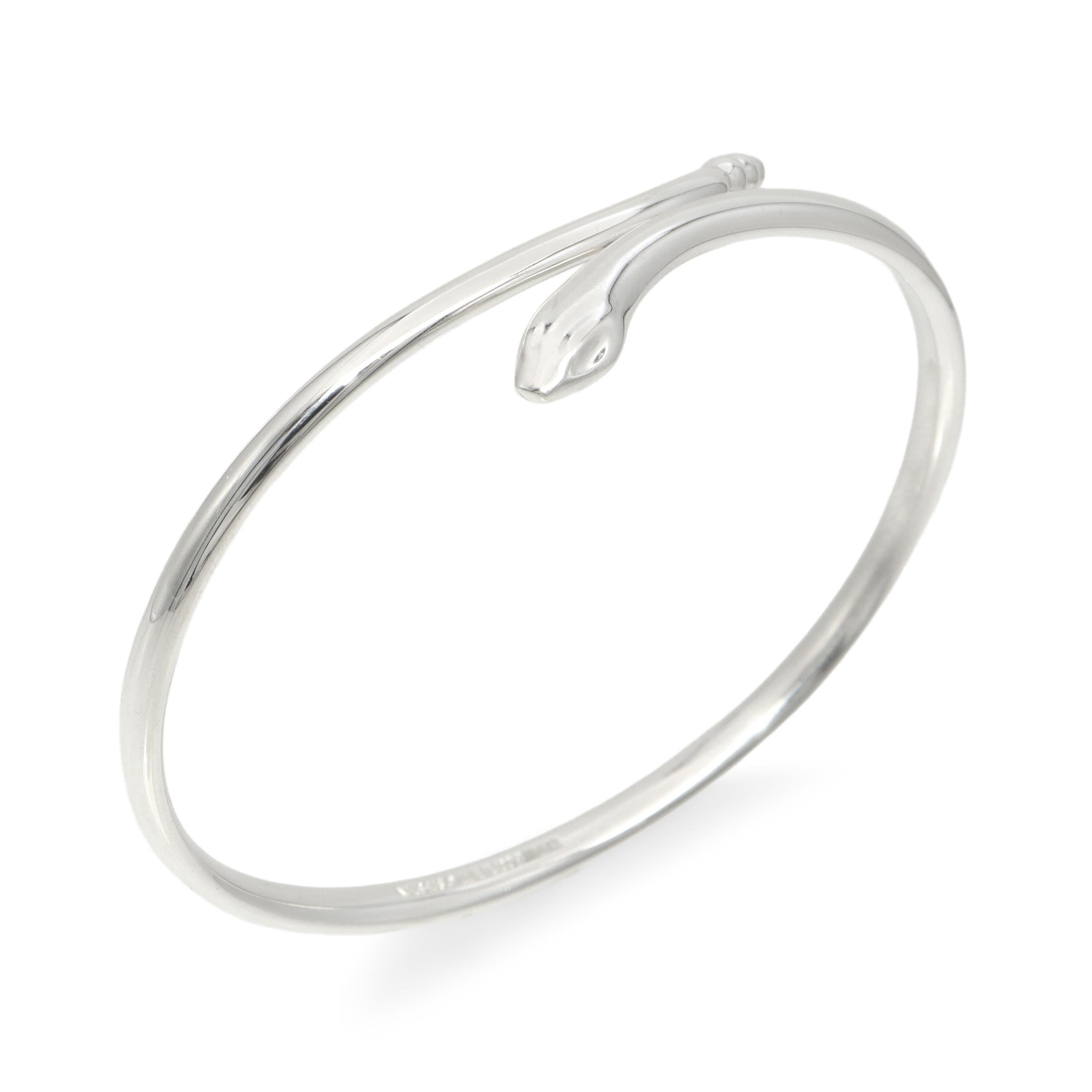 Tiffany & Co. Elsa Peretti Sterling Silver Snake Bangle Bracelet