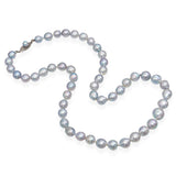 Vintage Mikimoto Sterling Silver Peacock Cultured Pearl Necklace