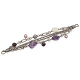 David Yurman Sterling Silver Multi-Gemstone Chain Bracelet